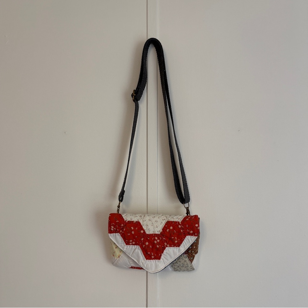 Quilted Crossbody or Belt Bag Multicolour Vintage Patchwork